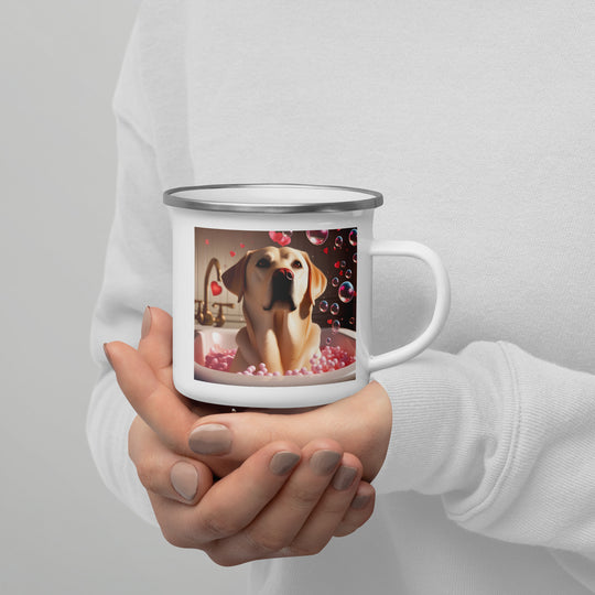 Labrador Retriever Romantic- Enamel Mug v2