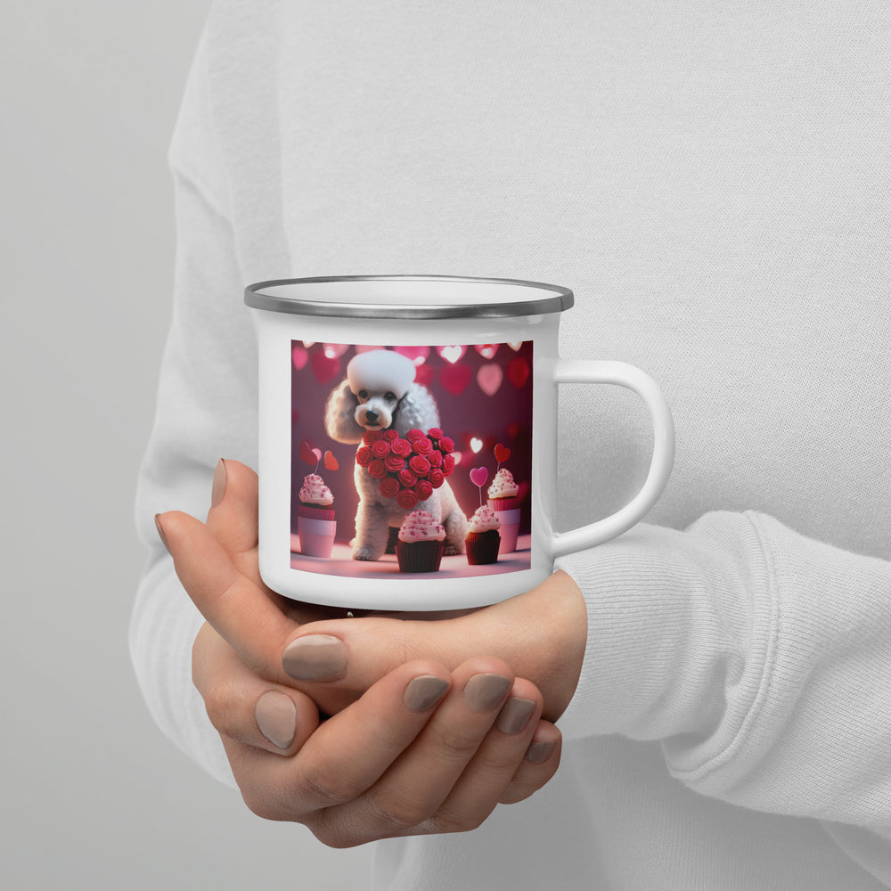 Poodle Romantic- Enamel Mug v2