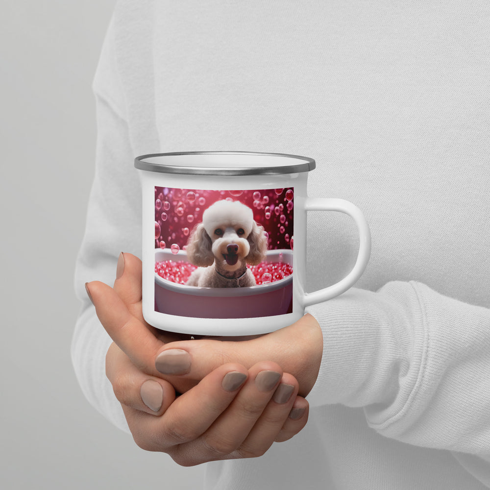 Poodle Romantic- Enamel Mug v3