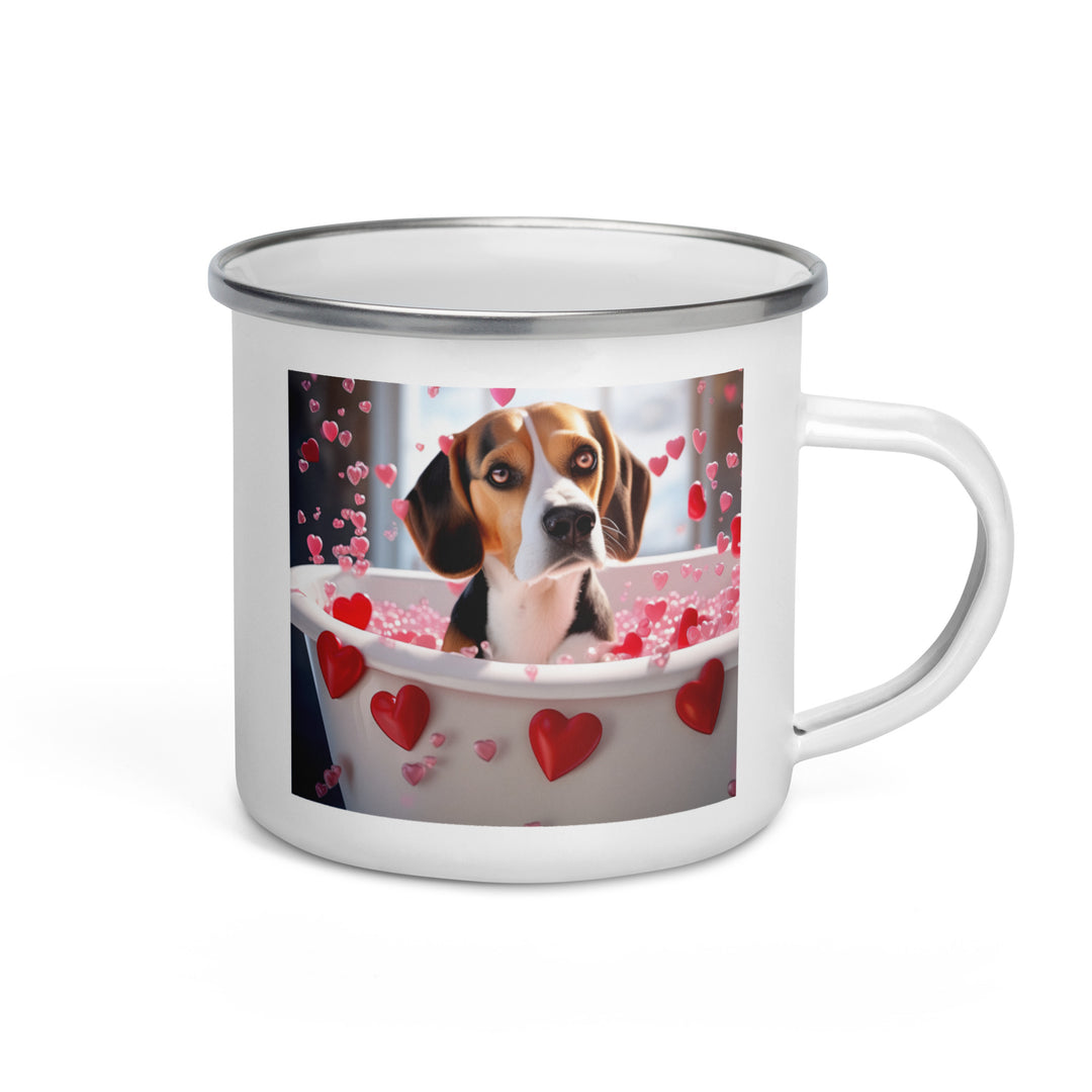 Beagle Romantic- Enamel Mug