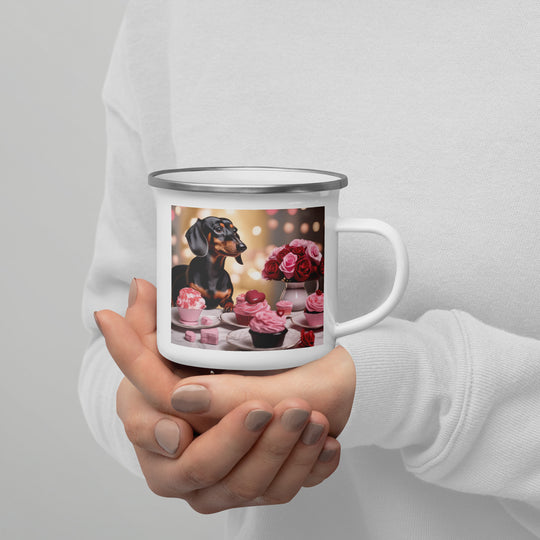 Dachshund Romantic- Enamel Mug