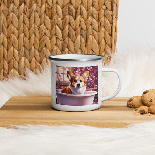 Pembroke Welsh Corgi Romantic- Enamel Mug