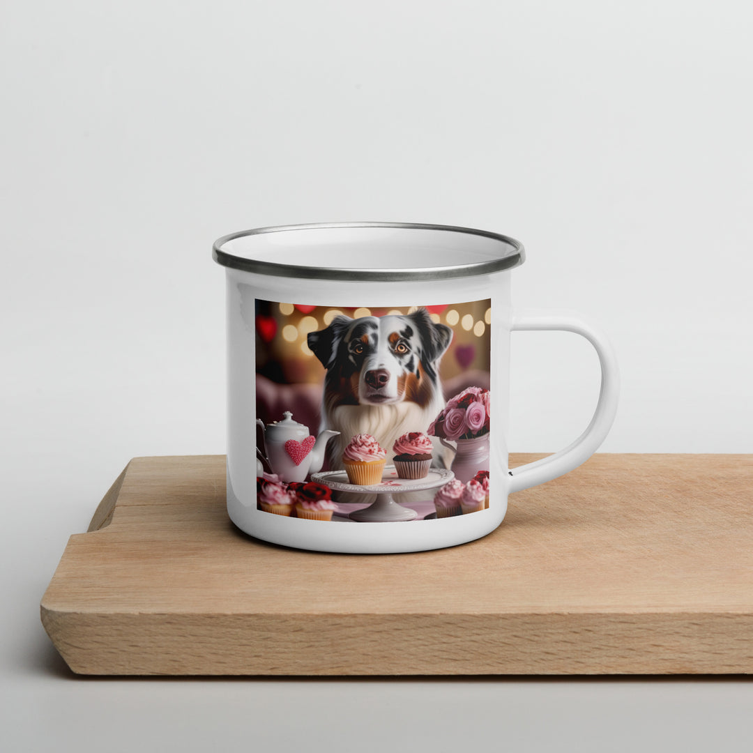 Australian Shepherd Romantic- Enamel Mug