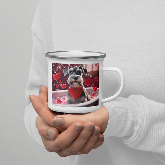 Miniature Schnauzer Romantic- Enamel Mug