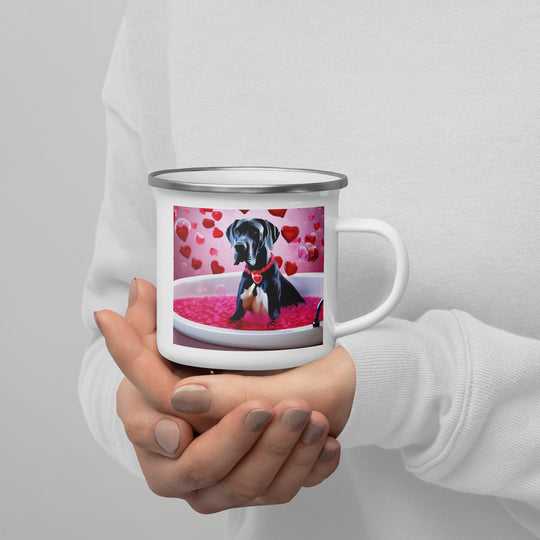 Great Dane Romantic- Enamel Mug v2