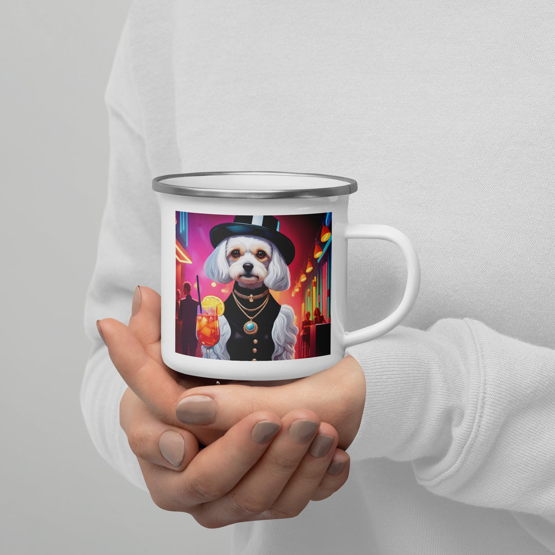 Cavachon- Enamel Mug v12