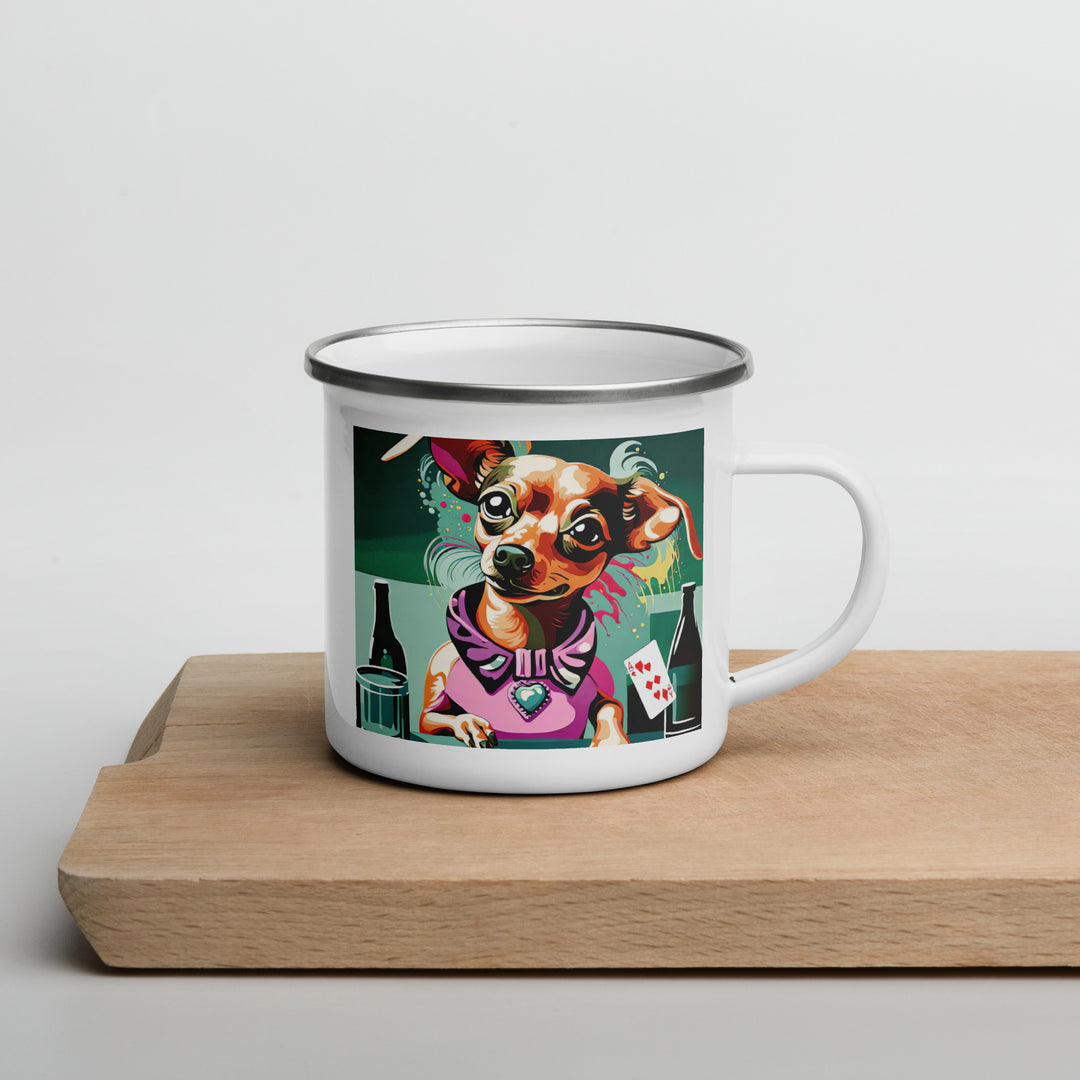 Chiweenie General- Enamel Mug v14