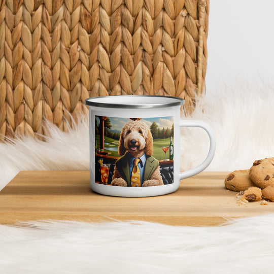 Goldendoodle- Enamel Mug v4