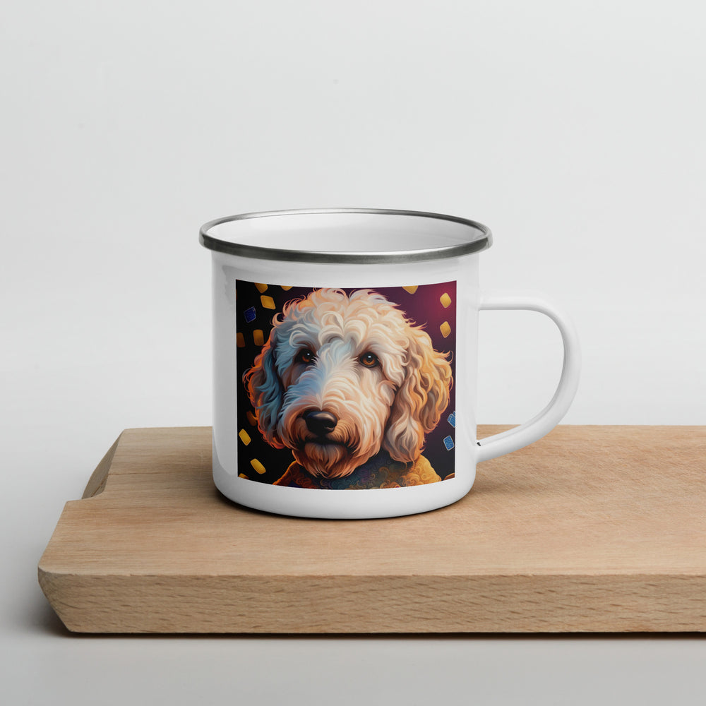 Goldendoodle- Enamel Mug v12