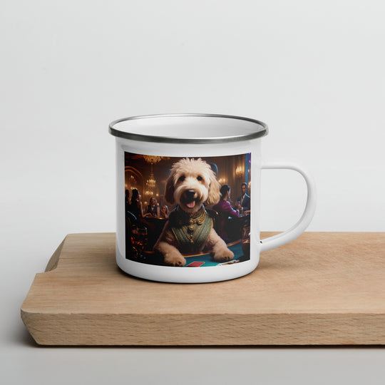 Goldendoodle- Enamel Mug v18