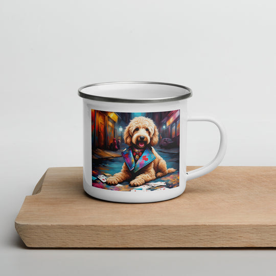 Goldendoodle- Enamel Mug v19