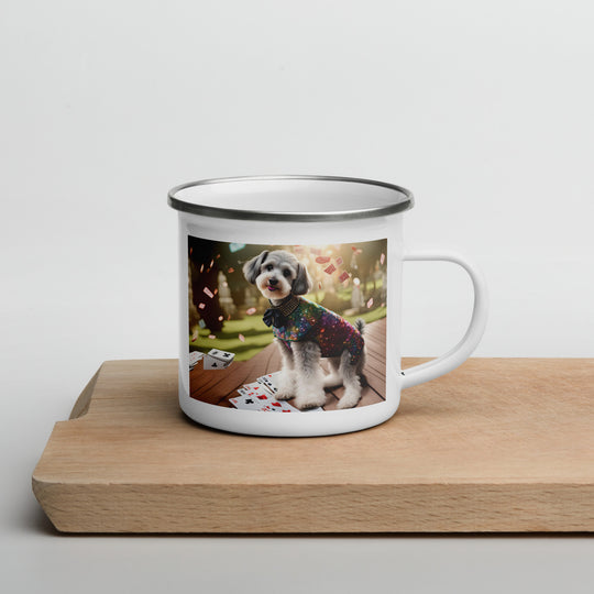 Schnoodle Golfer- Enamel Mug v2