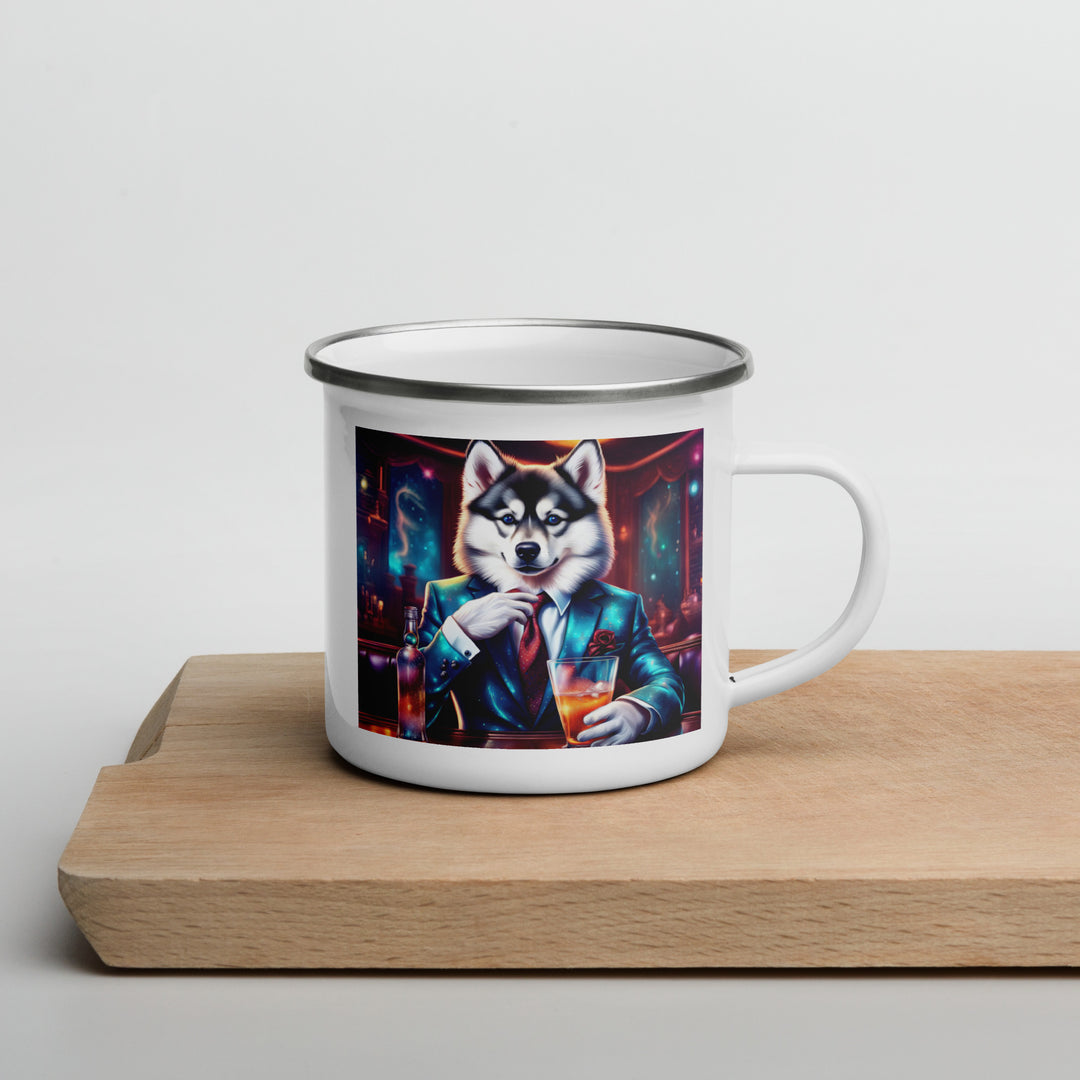 Pomsky General- Enamel Mug