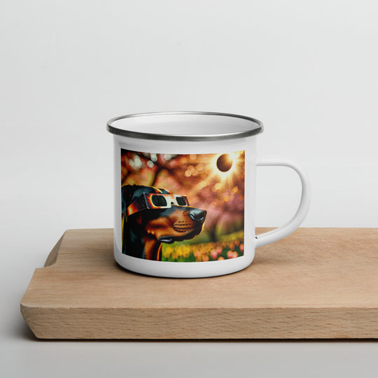 Doberman Pincher Eclipse- Enamel Mug v2