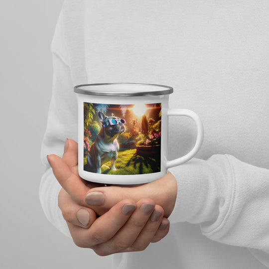 French Bulldog Eclipse- Enamel Mug v2