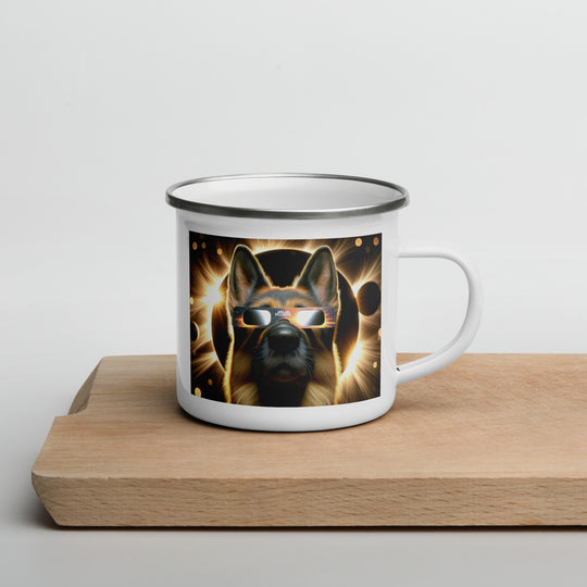 German Shepherd Eclipse- Enamel Mug v2