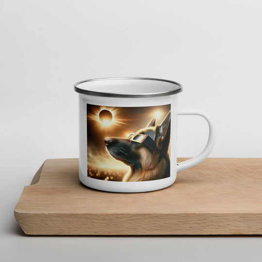 German Shepherd Eclipse- Enamel Mug