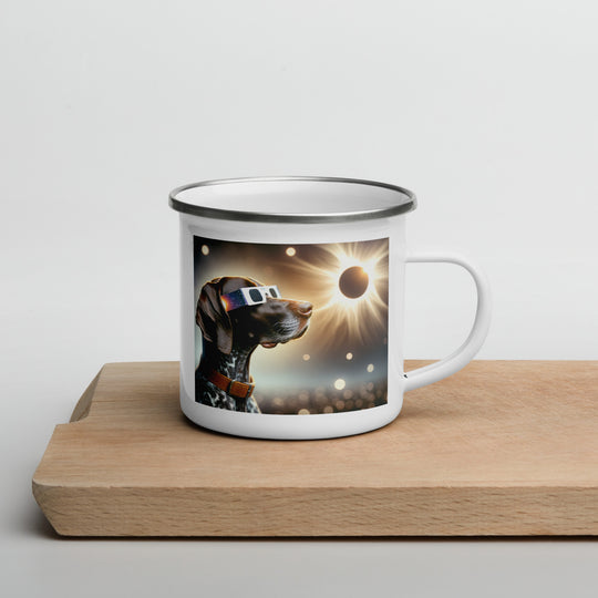 German Shorthaired Pointer Eclipse- Enamel Mug