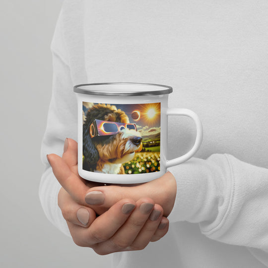 Bernedoodle Eclipse- Enamel Mug v2