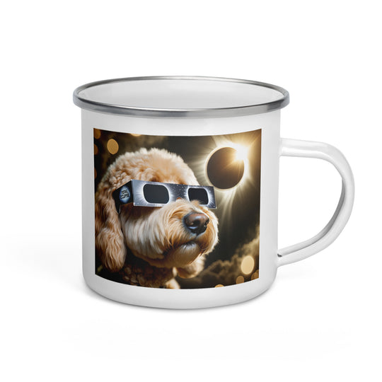 Goldendoodle Eclipse- Enamel Mug v2