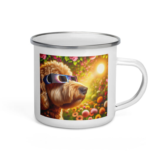 Goldendoodle Eclipse- Enamel Mug