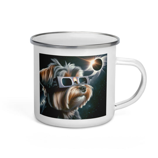 Morkie Eclipse- Enamel Mug