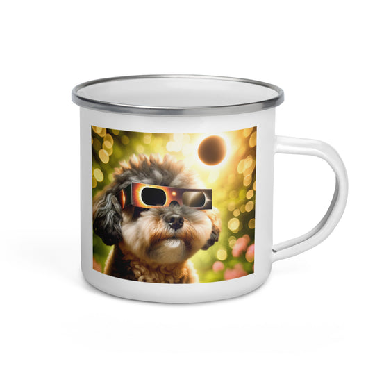 Pugapoo Eclipse- Enamel Mug