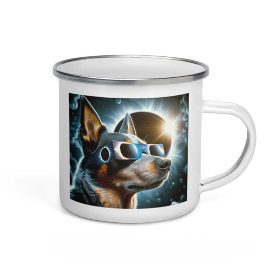 Texas Heeler Eclipse- Enamel Mug