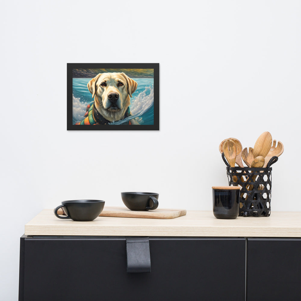 Framed matte paper poster-Labrador Retriever V4