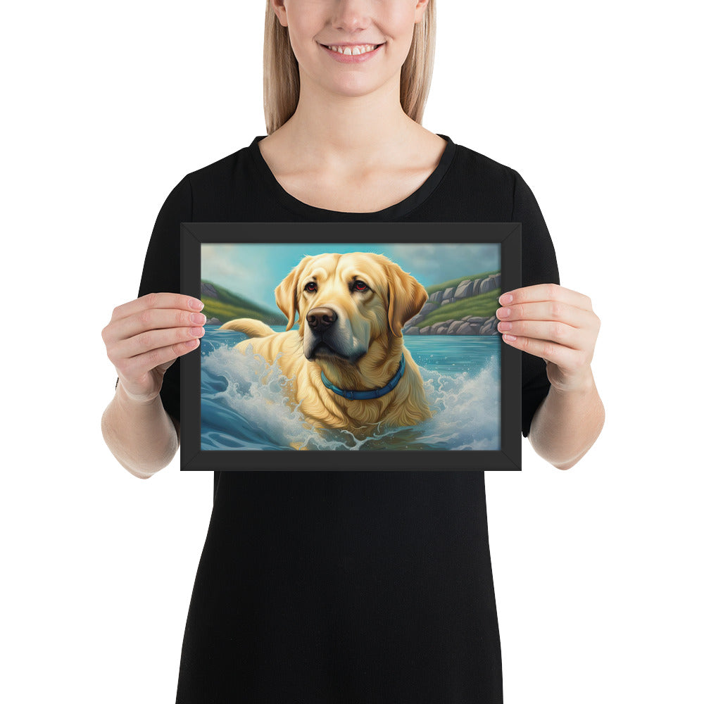 Framed matte paper poster-Labrador Retriever V2