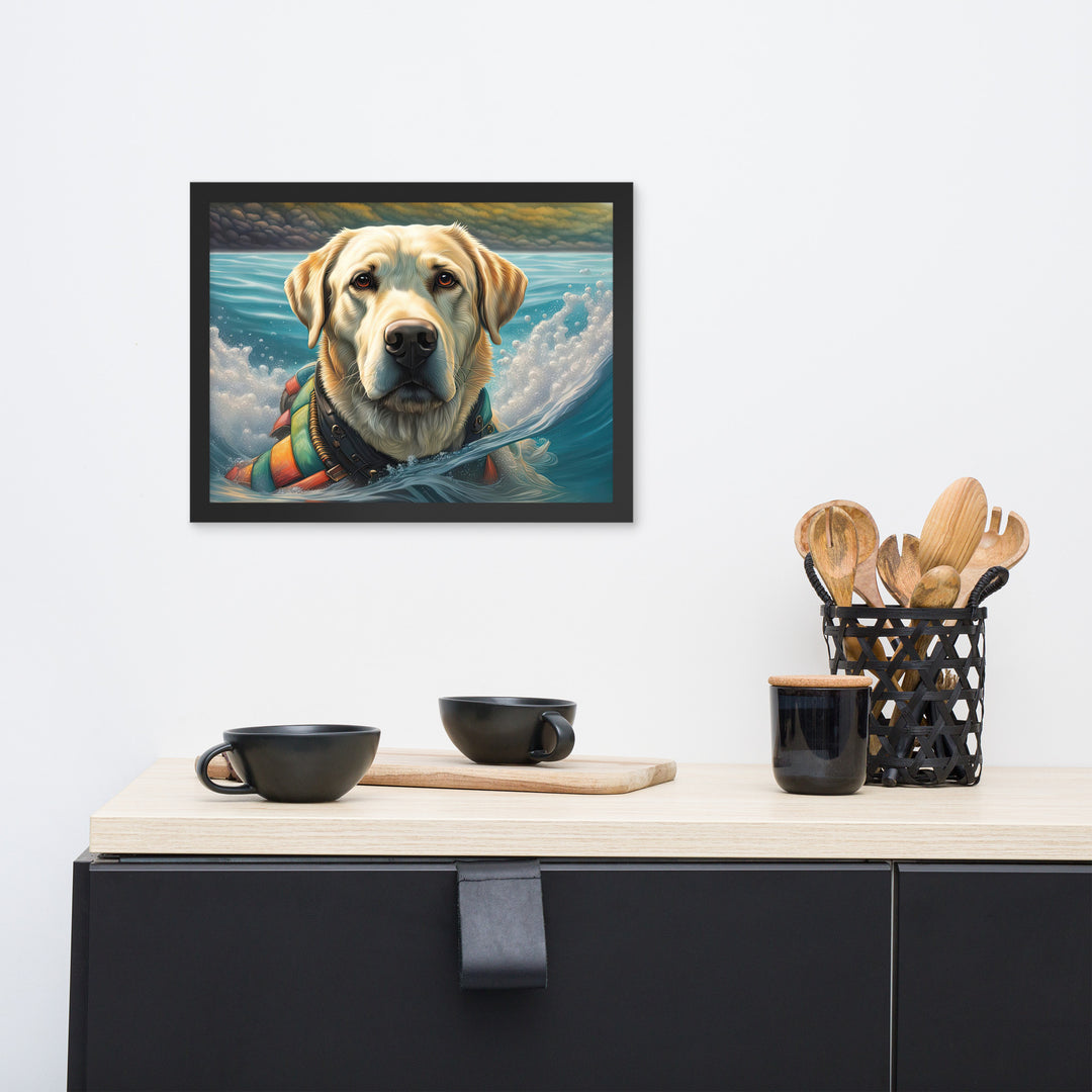 Framed matte paper poster-Labrador Retriever V4