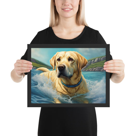 Framed matte paper poster-Labrador Retriever V2