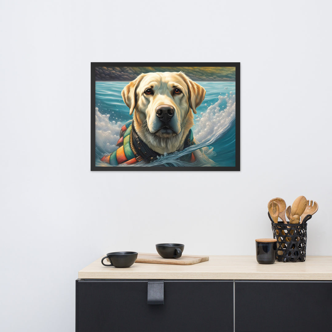 Framed matte paper poster-Labrador Retriever V4