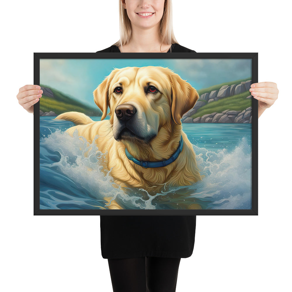 Framed matte paper poster-Labrador Retriever V2