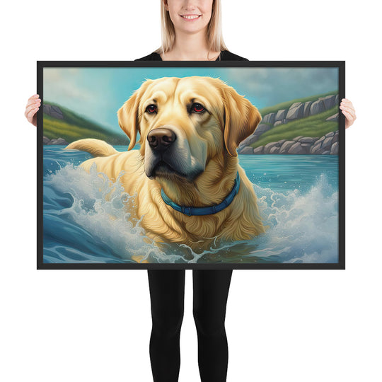 Framed matte paper poster-Labrador Retriever V2