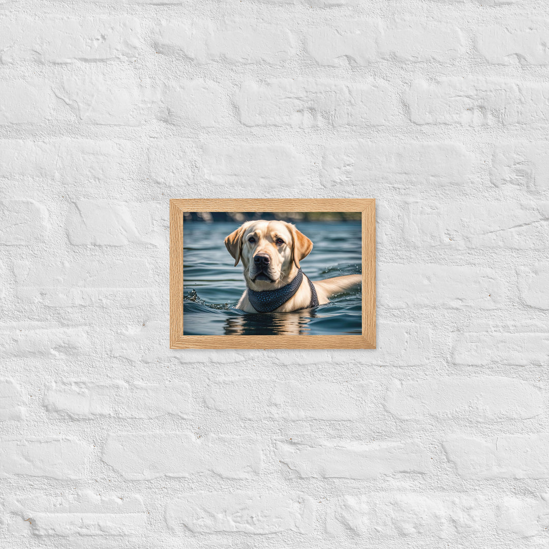 Framed matte paper poster-Labrador Retriever V3