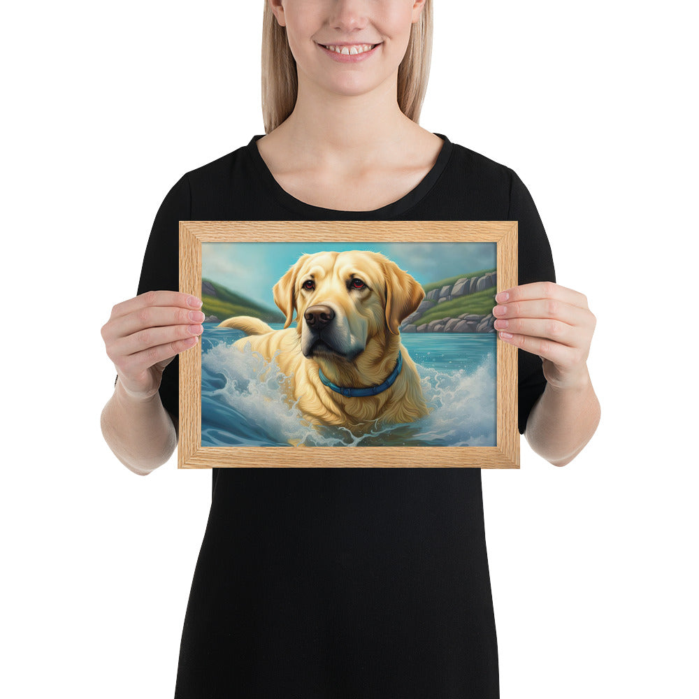 Framed matte paper poster-Labrador Retriever V2