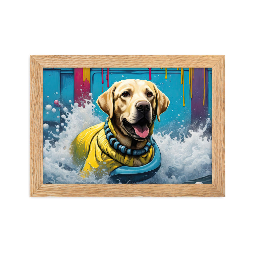 Framed matte paper poster-Labrador Retriever