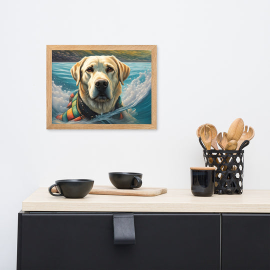 Framed matte paper poster-Labrador Retriever V4