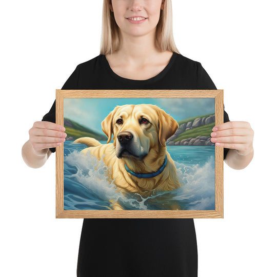 Framed matte paper poster-Labrador Retriever V2