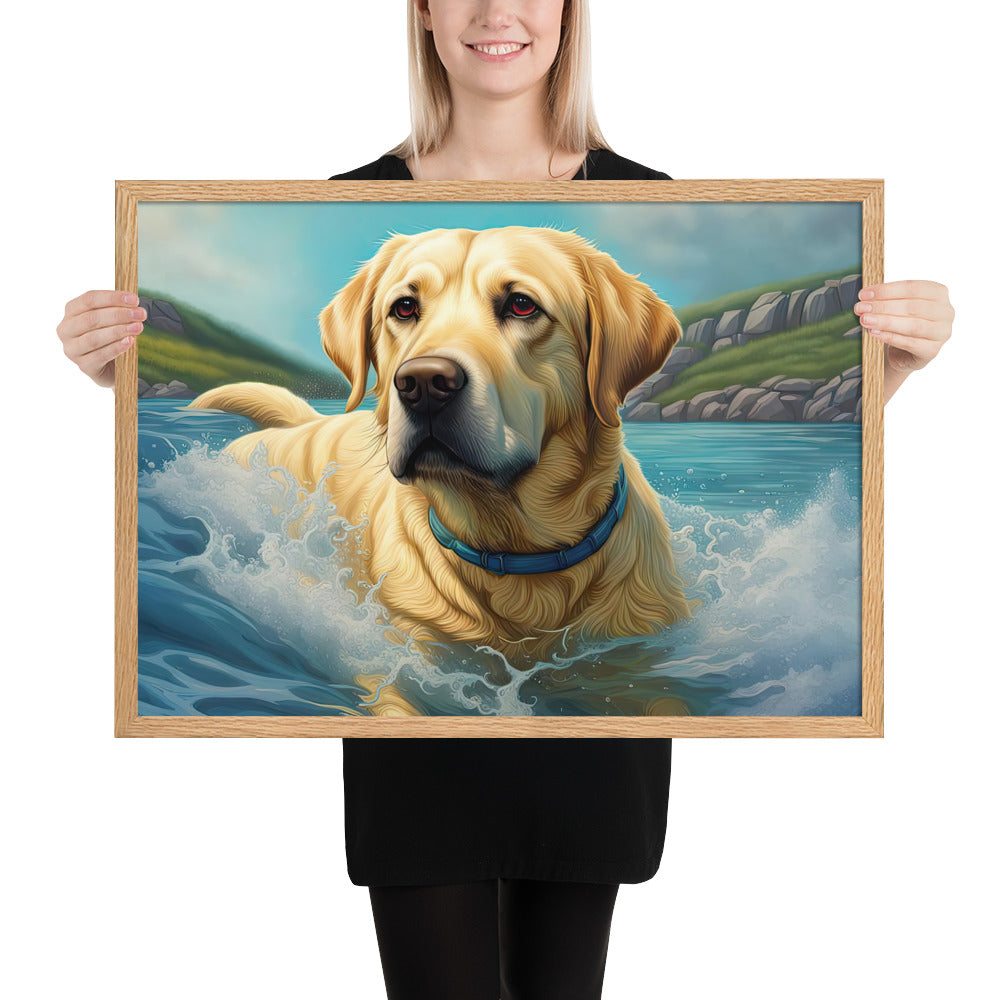 Framed matte paper poster-Labrador Retriever V2