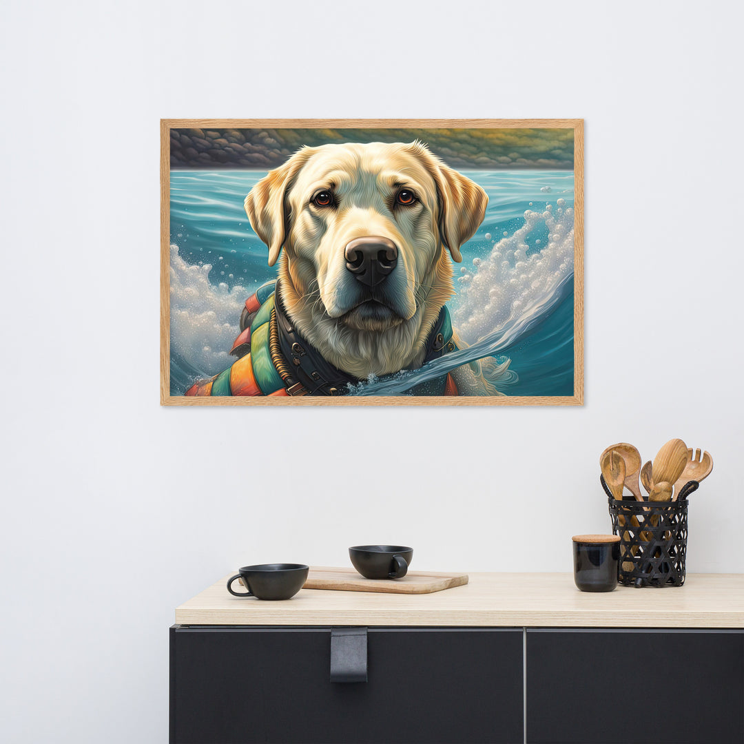 Framed matte paper poster-Labrador Retriever V4