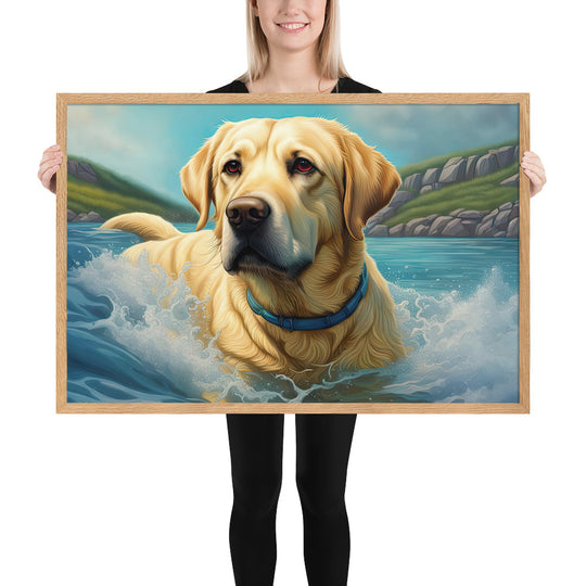 Framed matte paper poster-Labrador Retriever V2