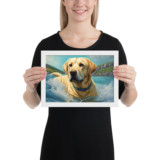 Framed matte paper poster-Labrador Retriever V2