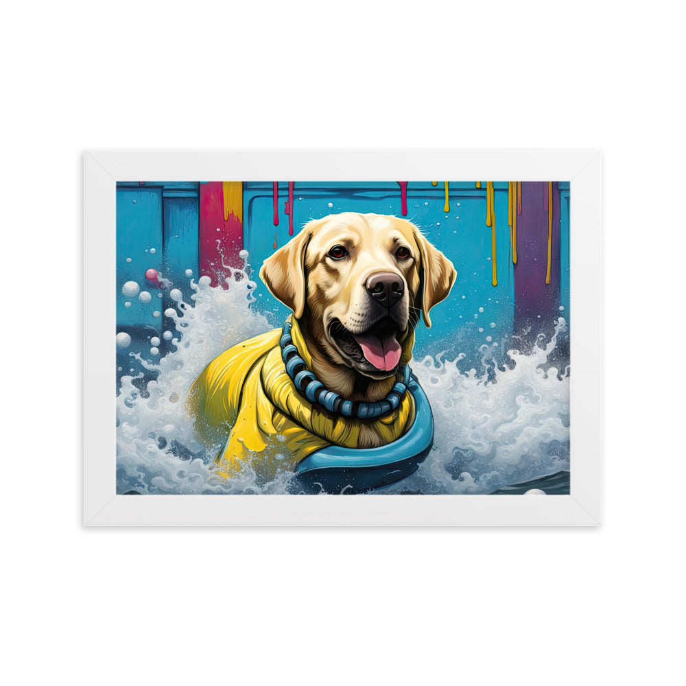 Framed matte paper poster-Labrador Retriever