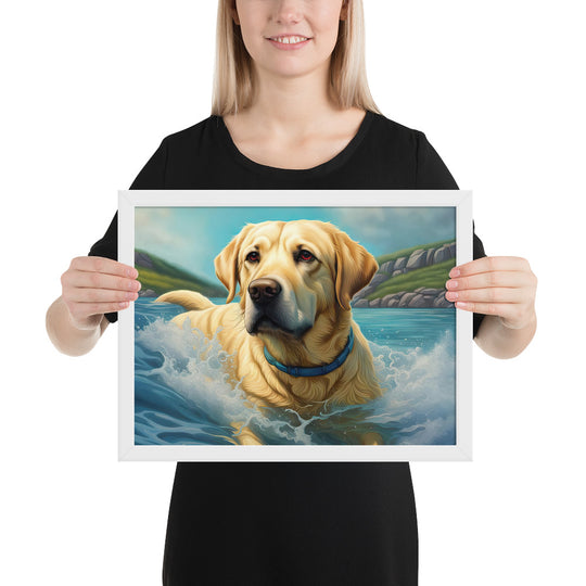 Framed matte paper poster-Labrador Retriever V2