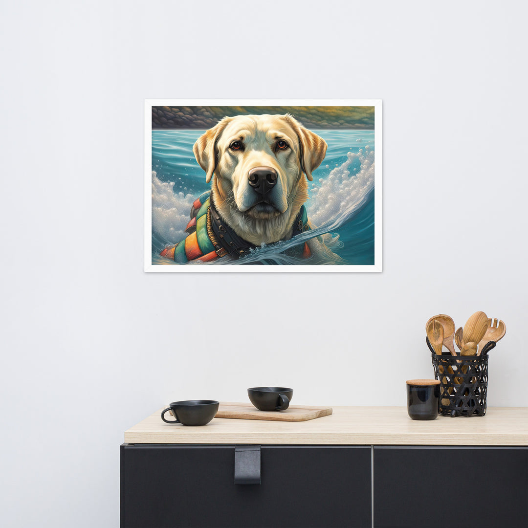 Framed matte paper poster-Labrador Retriever V4