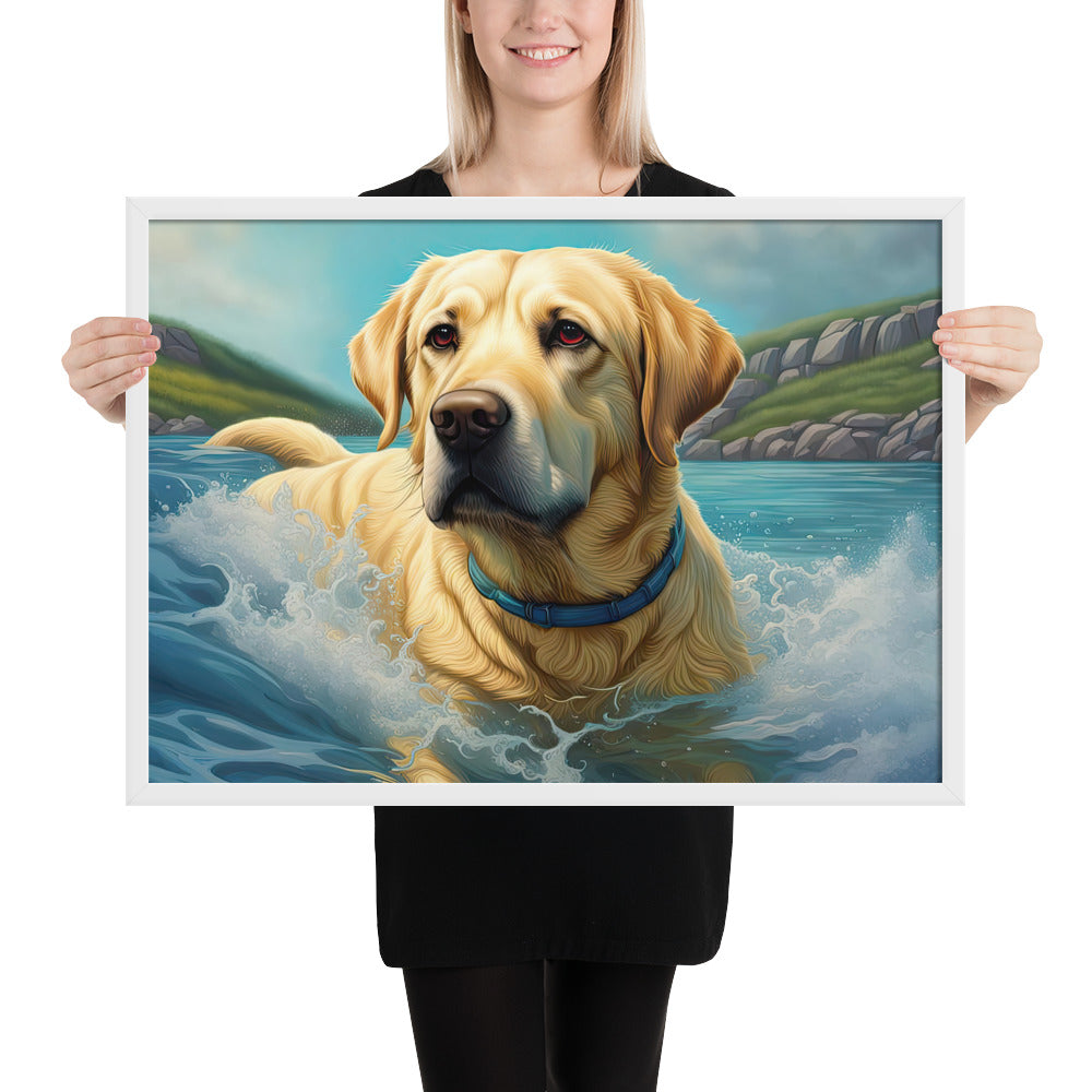 Framed matte paper poster-Labrador Retriever V2