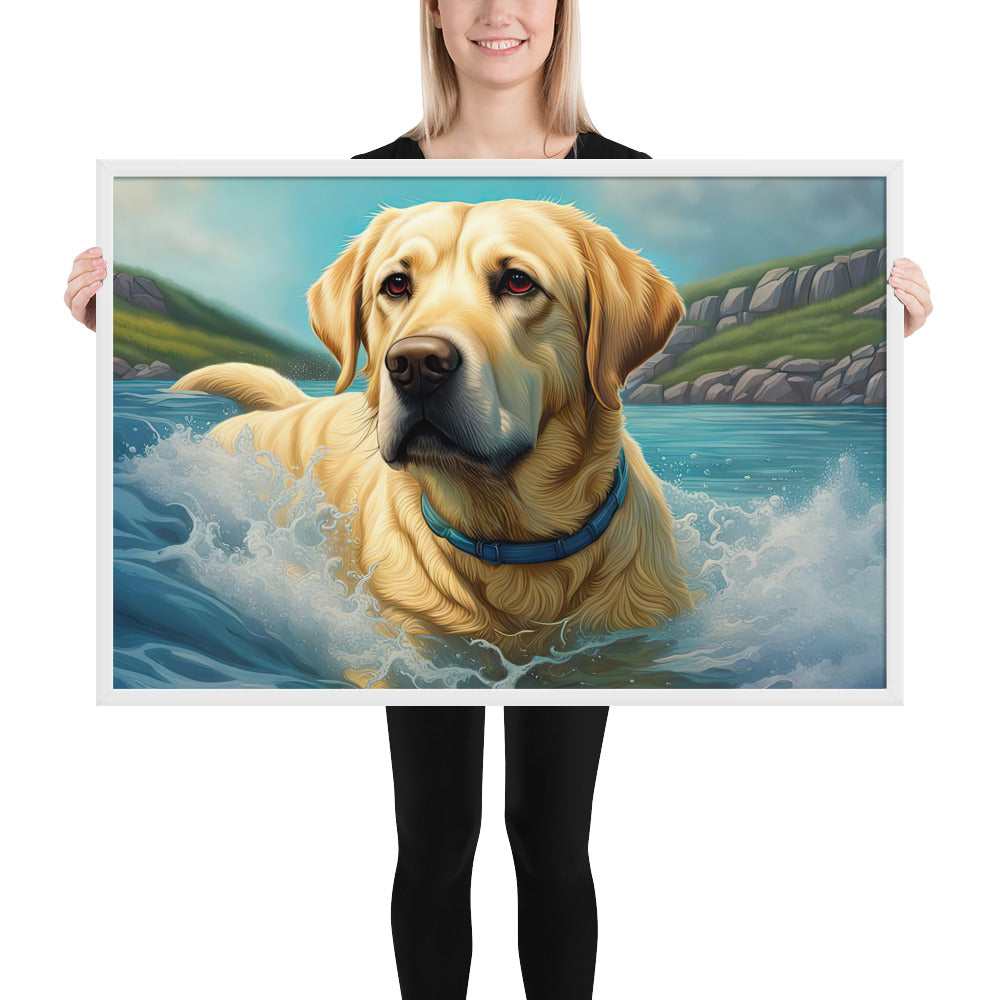 Framed matte paper poster-Labrador Retriever V2