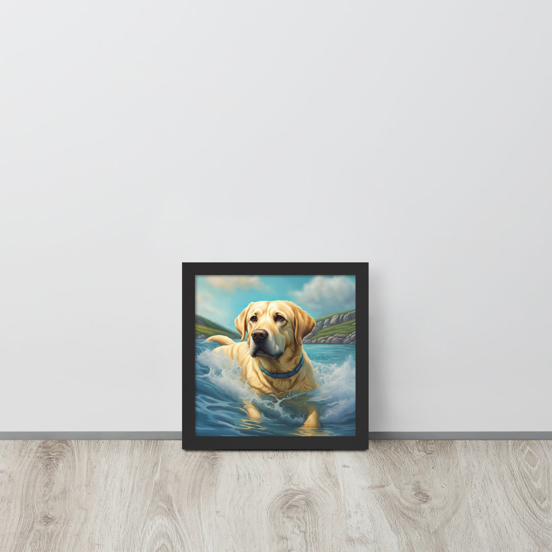 Framed poster-Labrador Retriever V2